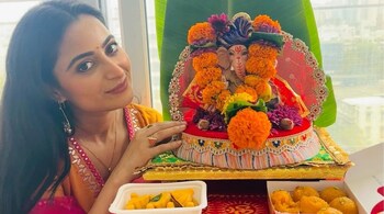 Aishwarya Sharma celebrates Ganesh Chaturthi alone