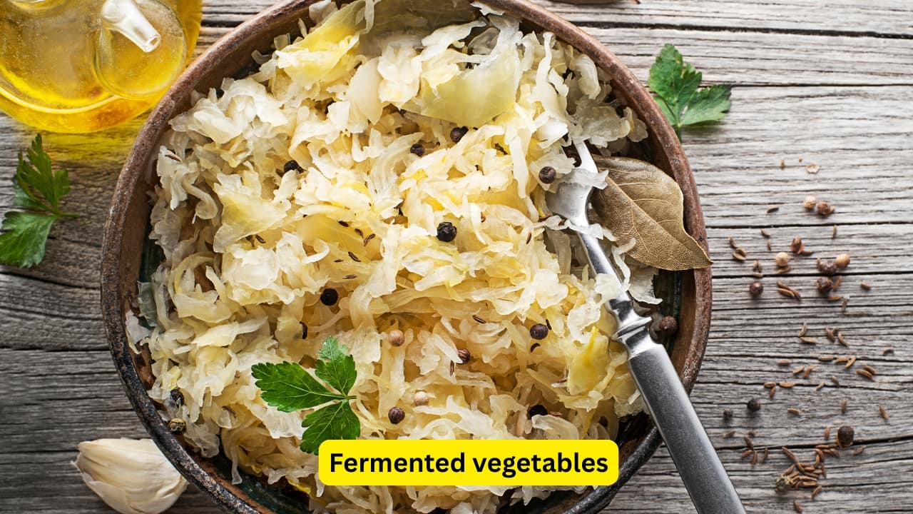 Fermented vegetables Sauerkraut or fermented cabbage aren’t just tangy, they’re full of antioxidants that calm the body and help fight off infections.(Image: Canva) Fermented vegetables Sauerkraut or fermented cabbage aren’t just tangy, they’re full of antioxidants that calm the body and help fight off infections.(Image: Canva)