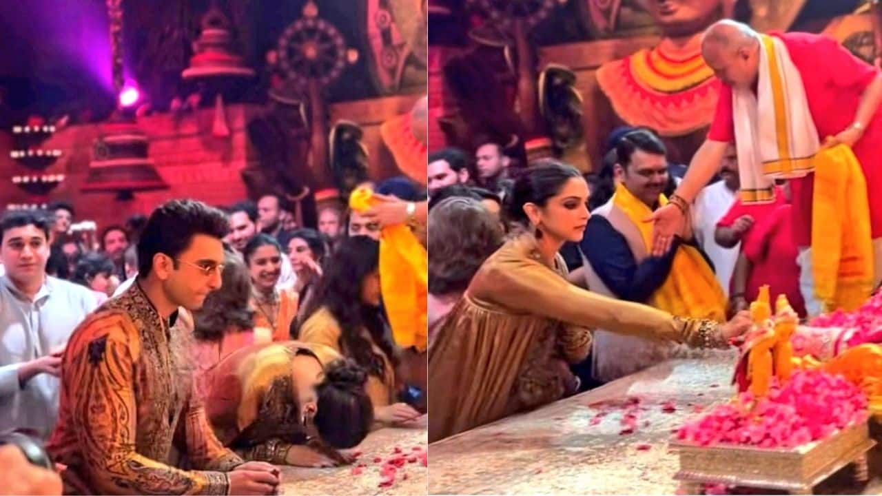 Deepika Padukone and Ranveer Singh celebrate Ganesh Chaturthi in coordinated traditional outfits 