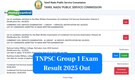 TNPSC Group 1 Exam Result 2025 Out at tnpsc.gov.in; direct link here