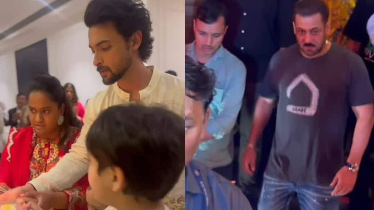 Salman Khan dances on dhols at their Ganpati Visarjan with nephews, nieces, Sonakshi and Zaheer