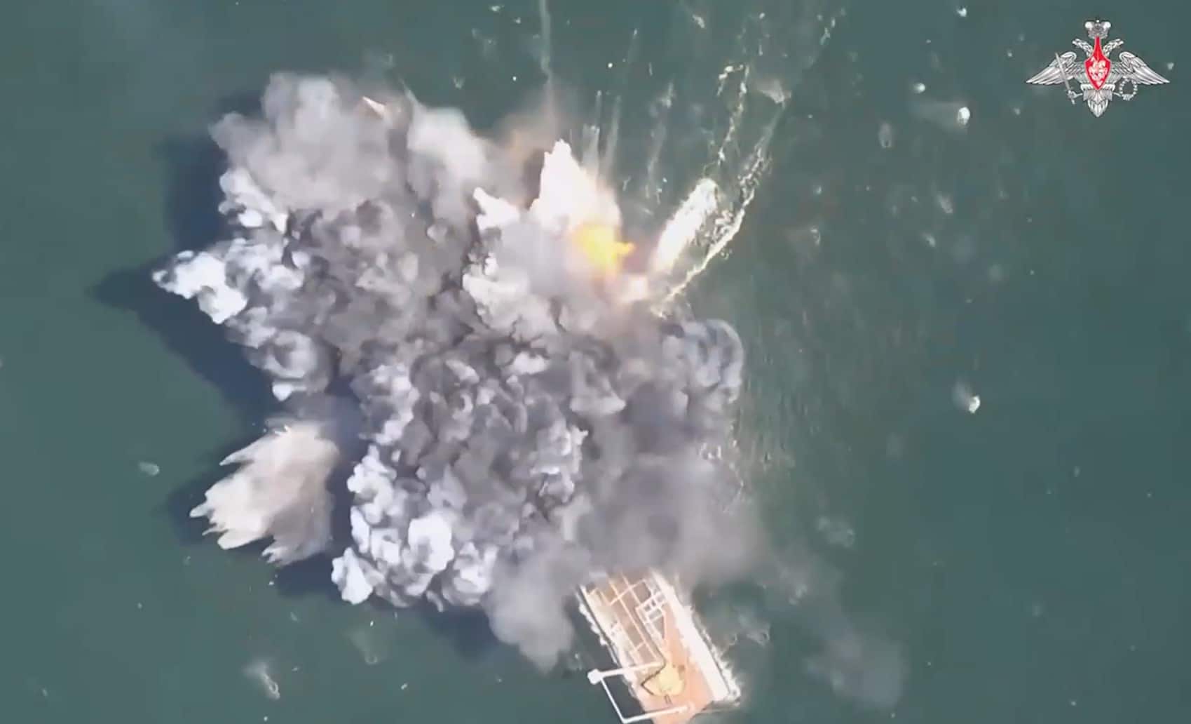 Ukraine's largest naval ship 'Simferopol' sunk by Russian sea drone in Danube strike | Watch