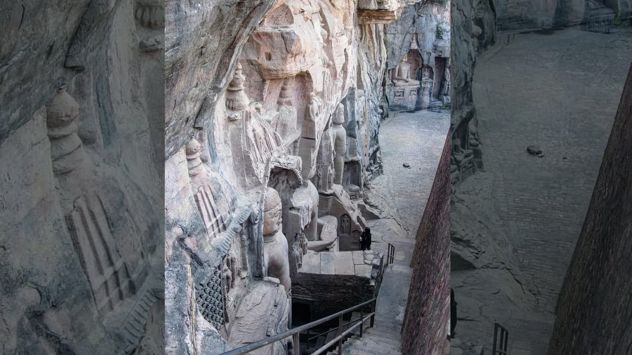 The Siddhachal Caves of Gwalior Fort stand as silent witnesses to Jain devotion and timeless craftsmanship. (Image: Facebook/ Secret Temples)