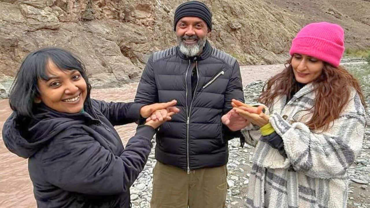 Fatima Sana Shaikh turns Bobby Deol into a ‘pookie’ in fun pics from their upcoming film Pinks set