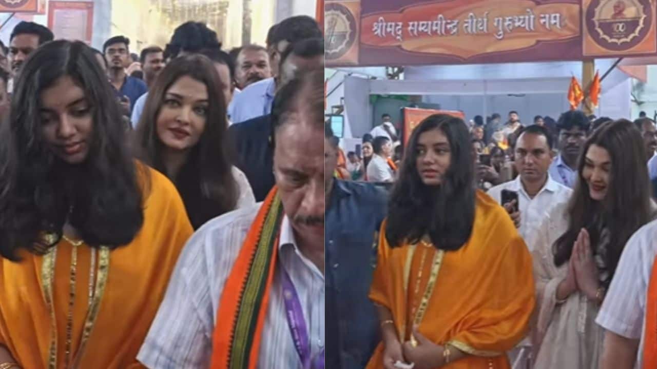 Aishwarya Rai Bachchan visits GSB Ganpati celebrations in Mumbai along with daughter Aaradhya