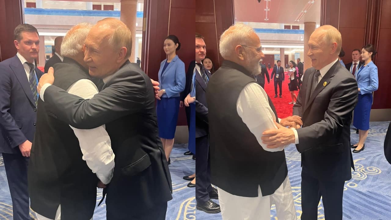 PM Modi, Putin greet each other with warm handshake, hug before SCO ...