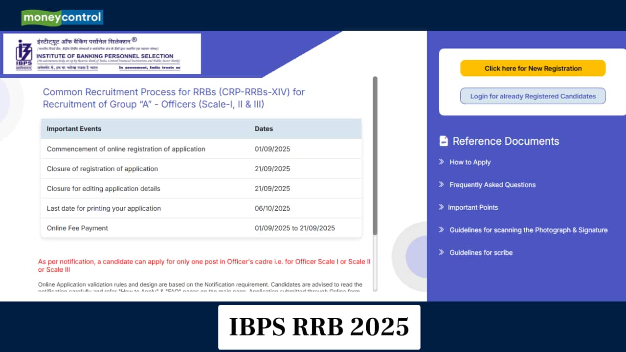 IBPS RRB Clerk, PO 2025 registration begins for 13,217 vacancies; direct link here