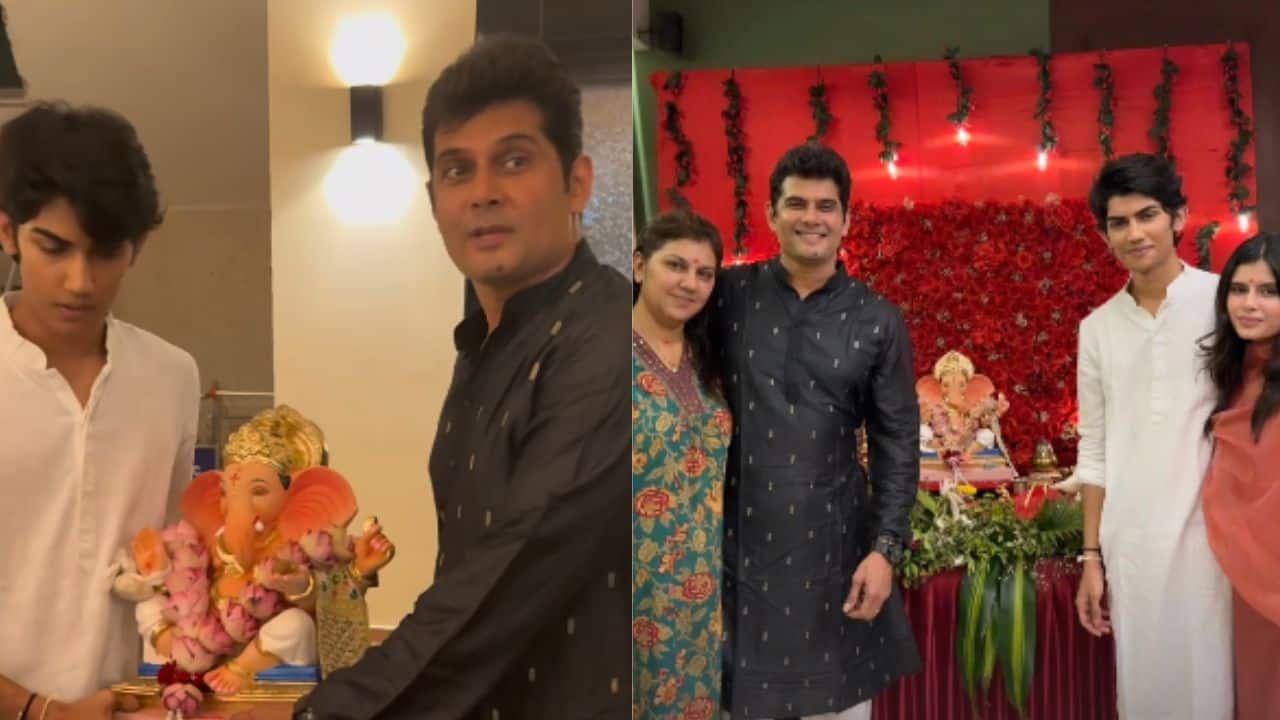 Kyunki Saas Bhi Kabhi Bahu Thi actor Amar Upadhyay and son Aryaman’s striking resemblance steals spotlight during Ganesh Visarjan