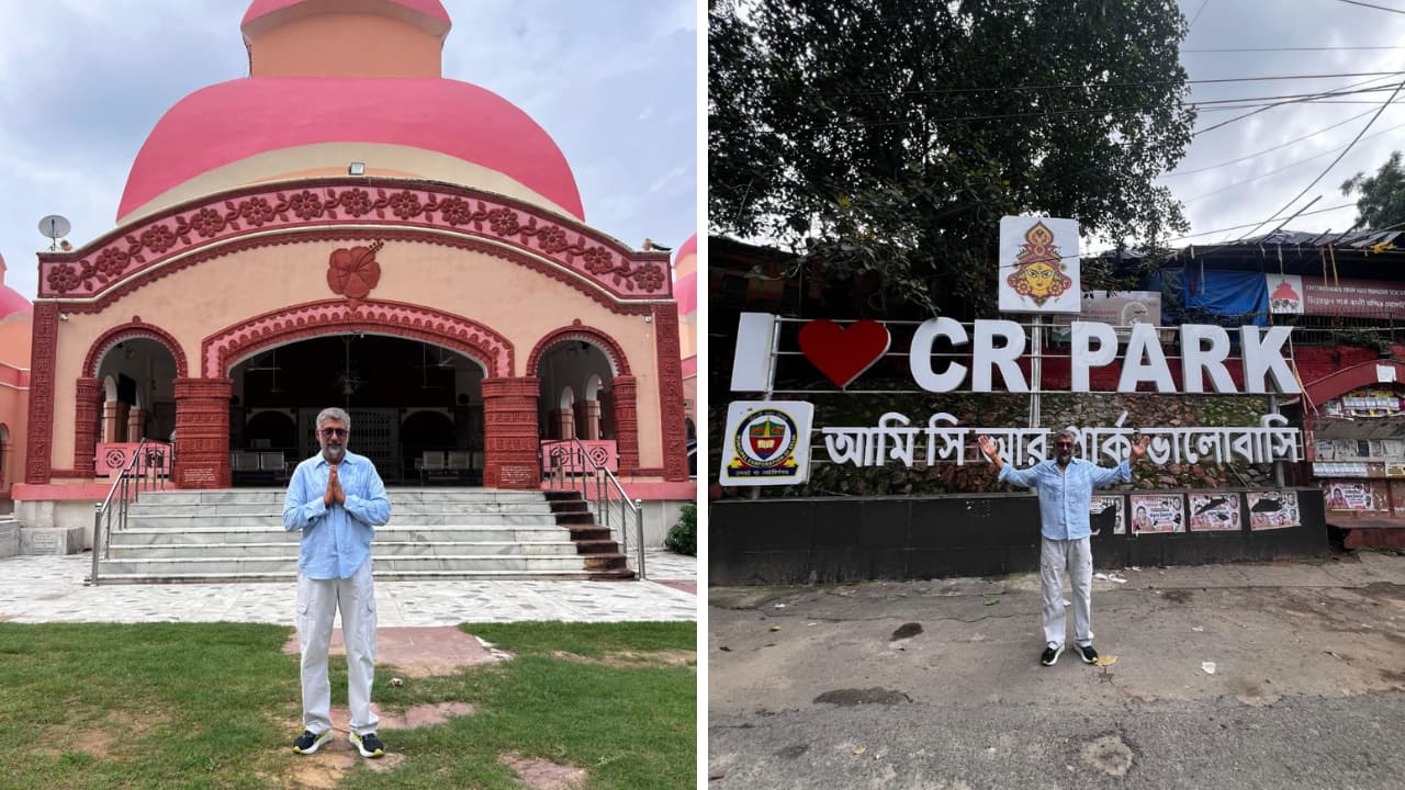 Vivek Agnihotri offers prayers at Maa Kali temple in CR Park, Delhi ahead of The Bengal Files release