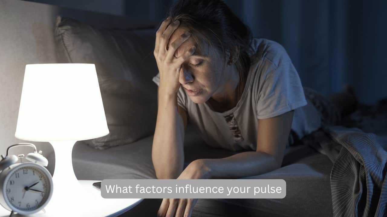 What Factors Influence Your Pulse Your age, caffeine, fitness, medications, and emotions affect the heart rate. For example, the resting heart rate can increase temporarily after a sleepless night or after undergoing stress. (Image: Canva)