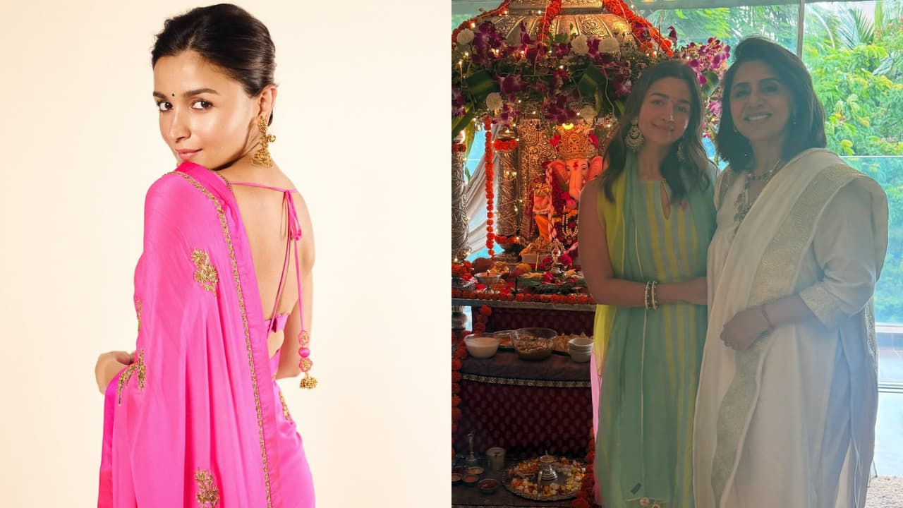 Alia Bhatt shares pic from their  Ganesh Chaturthi celebrations with mom in law  Neetu Kapoor, writes ‘Love, blessings and modaks'