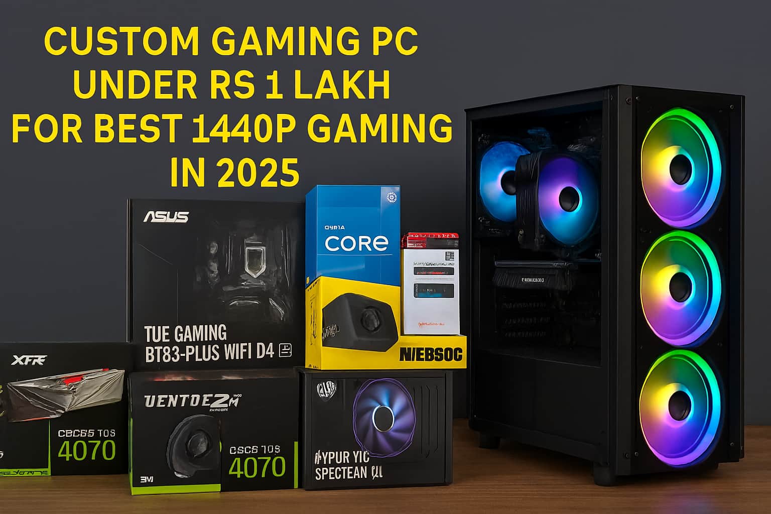 Custom Gaming PC build under Rs 1 lakh for best 1440p gaming in 2025