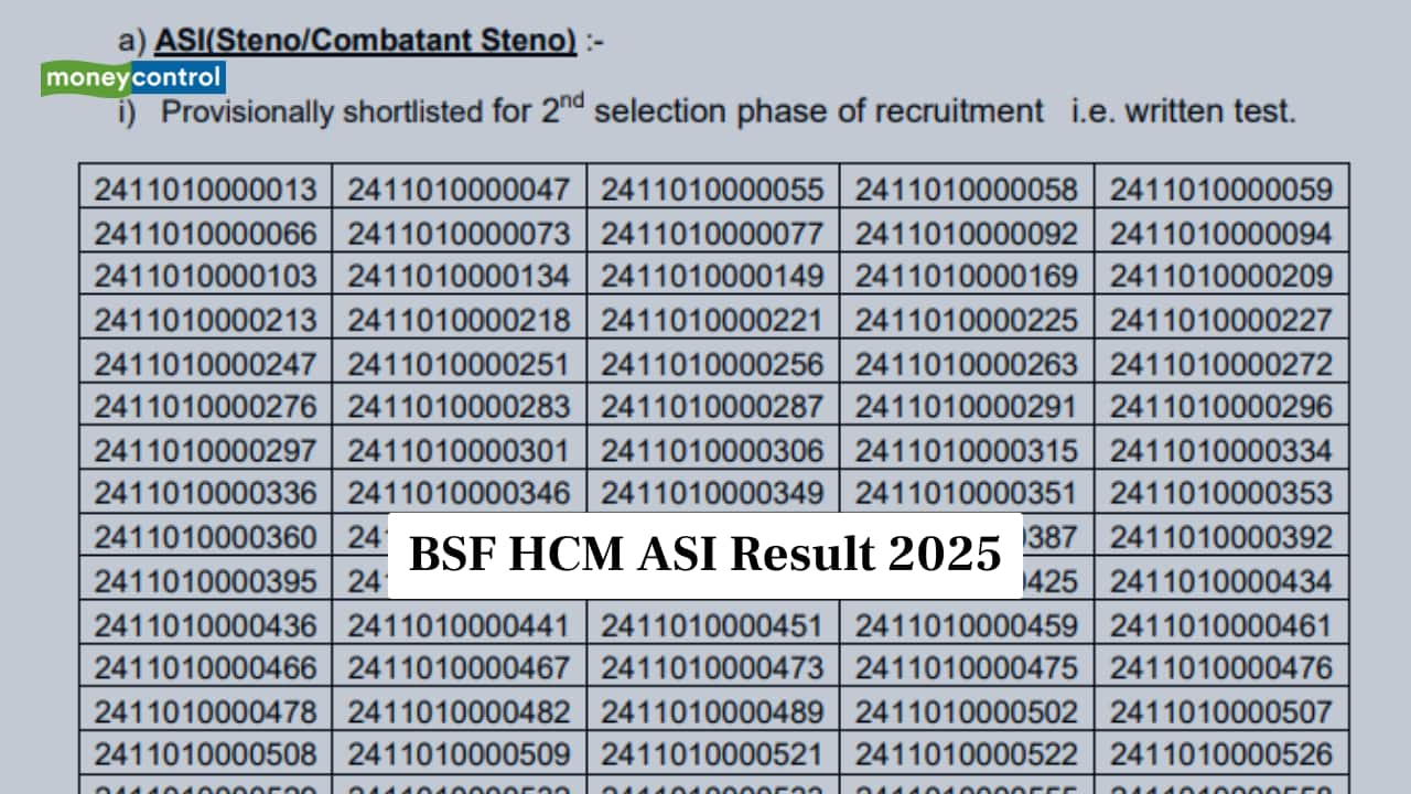 BSF HCM ASI Result 2025 declared @ rectt.bsf.gov.in; check PST PET shortlist for HC Ministerial, ASI Steno and Havaldar Clerk posts