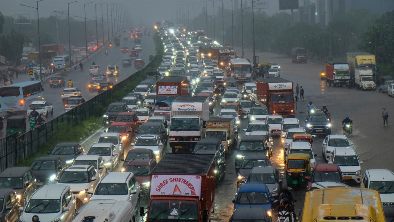 Gurugram residents face knee-deep water, office commute hit hard after downpour. (Image: PTI)