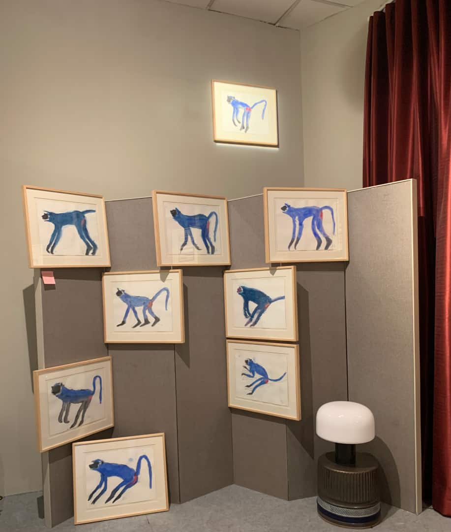 'The Take Off' by Amit Ambalal, displayed in a way that mirrors the jumping of the monkey. (Image credit: Moneycontrol)