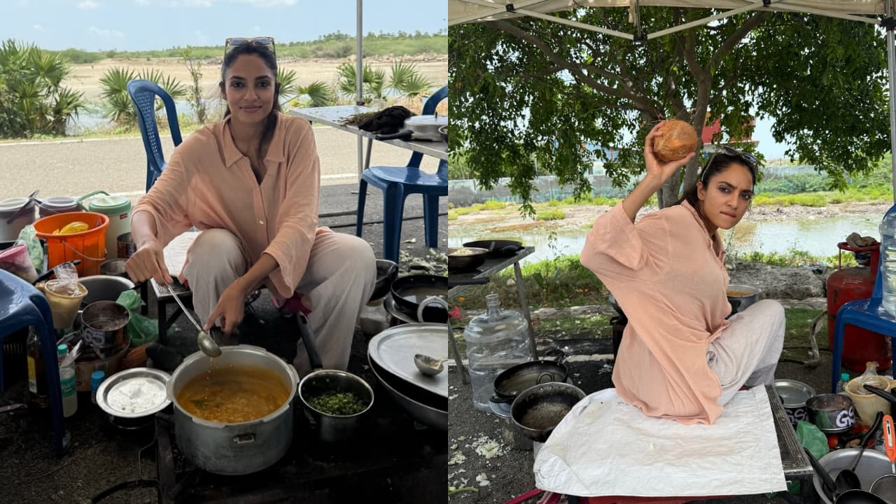 Sobhita Dhulipala playfully cooks on set, nods to Naga Chaitanya’s ‘basic human skills’ remark
