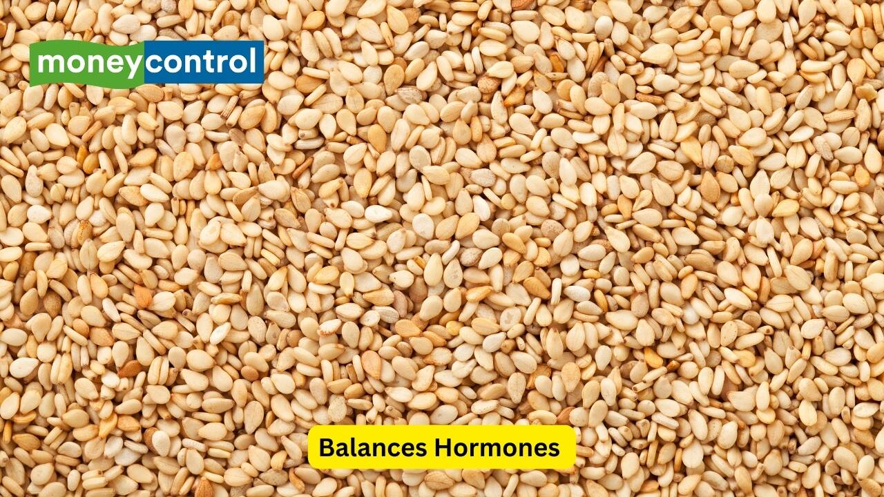 Balances Hormones Menopause can be very difficult to cope with, but sesame seeds will assist with the hot flashes, enhance the condition of the bones, and also reduce hormonal disturbances because of the phytoestrogens and other plant compounds in sesame seeds.(Image: Canva) Balances Hormones Menopause can be very difficult to cope with, but sesame seeds will assist with the hot flashes, enhance the condition of the bones, and also reduce hormonal disturbances because of the phytoestrogens and other plant compounds in sesame seeds.(Image: Canva)