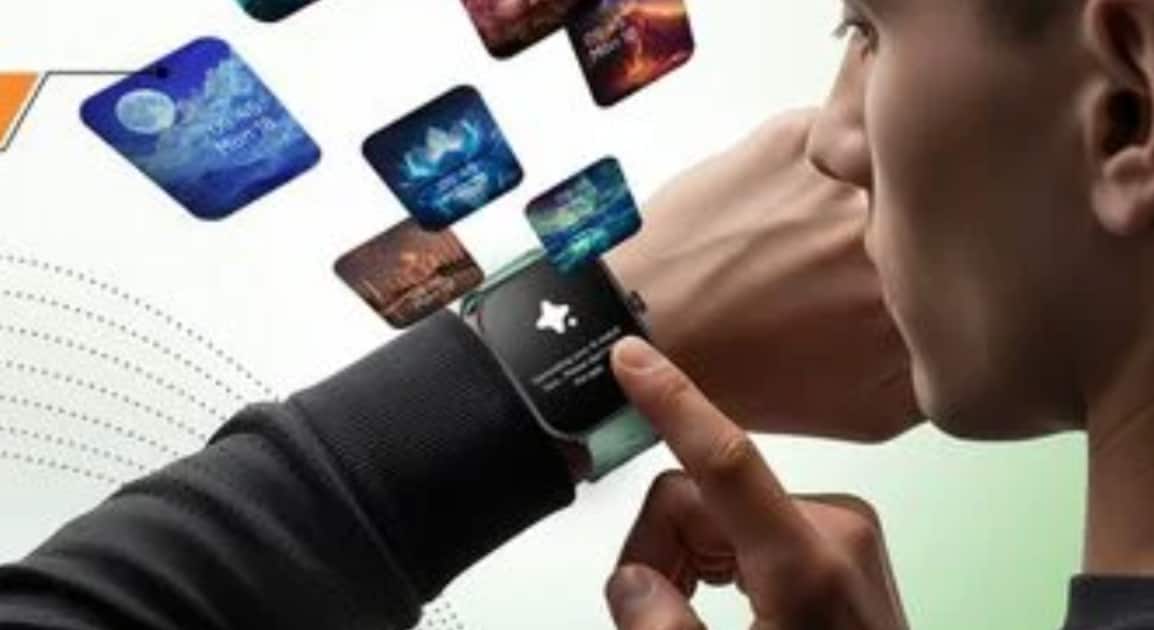 Features The smartwatch features a 4.9 cm curved AMOLED display with edge-to-edge clarity, over 100 sports modes, heart rate and SpO₂ tracking, sleep monitoring, women’s health tracking, and IP68 dust and water resistance. Features The smartwatch features a 4.9 cm curved AMOLED display with edge-to-edge clarity, over 100 sports modes, heart rate and SpO₂ tracking, sleep monitoring, women’s health tracking, and IP68 dust and water resistance.
