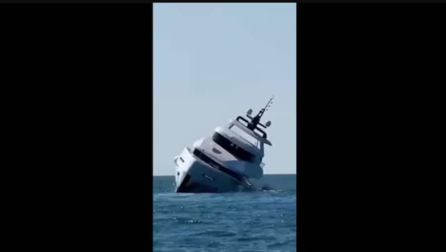 $1M luxury yacht sinks minutes after launch in Turkey, video goes viral