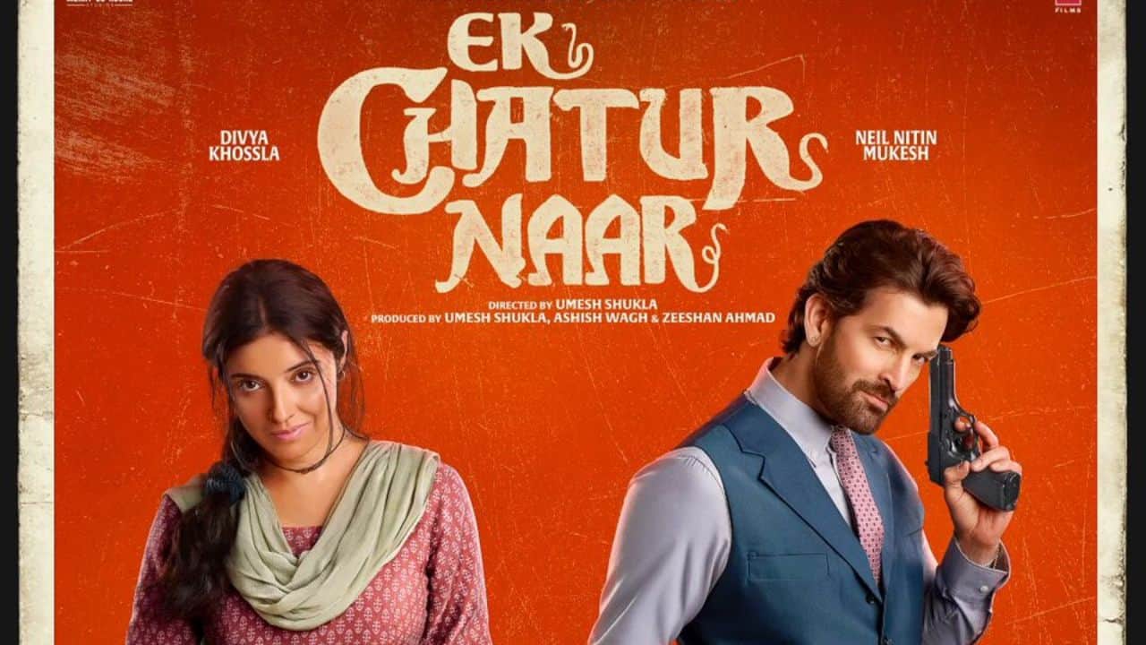 Ek Chatur Naar Ek Chatur Naar, a dark humorous thriller, directed by Umesh Shukla to be released on the big screen. The film's trailer, which stars Divya Khossla and Neil Nitin Mukesh, has already attracted audience for its unique fusion of suspense, drama, and dark humor. This new addition to the September schedule is set to captivate audiences with its surprising turns.