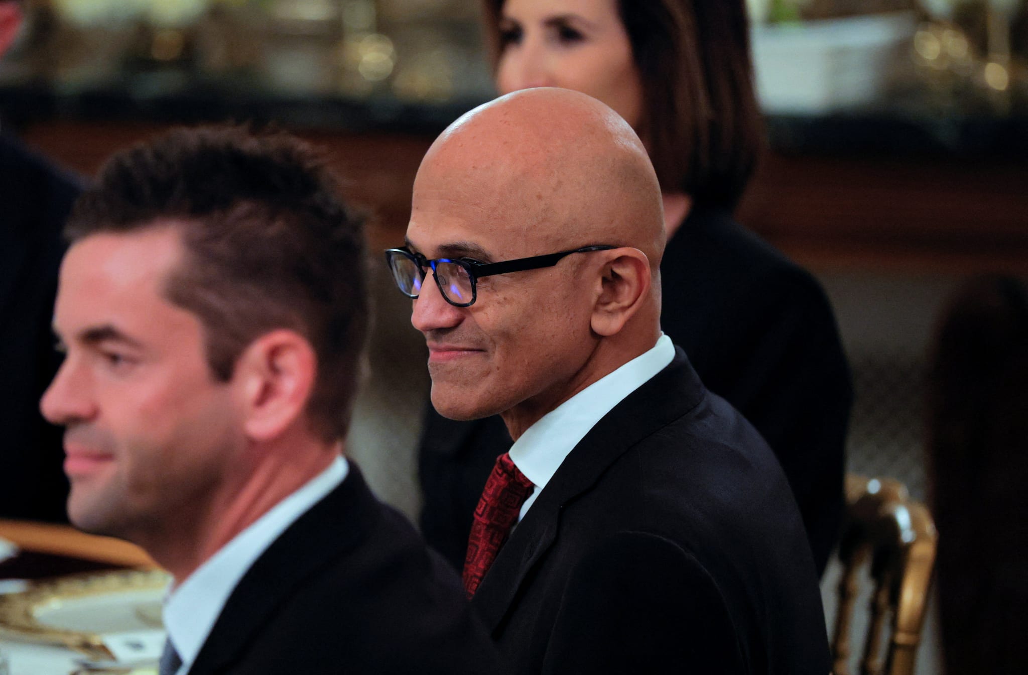 The Indian-origin CEOs who attended the event included Google's CEO Sundar Pichai, Microsoft’s Satya Nadella, Micron’s Sanjay Mehrotra, TIBCO Software chairman Vivek Ranadive, and Palantir executive Shyam Sankar. (Reuters) 