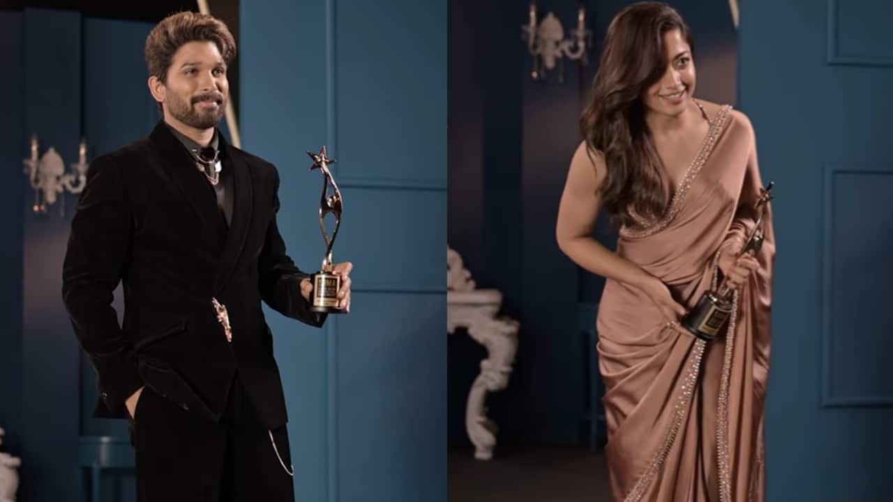Allu Arjun and Rashmika Mandanna make stylish appearance at SIIMA awards 2025, win top honours for Pushpa 2