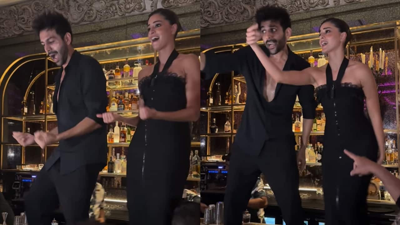 Kartik Aaryan and Ananya Panday dance on bar counter 'Jumma Chumma' as Tu Meri Main Tera wraps up: Watch