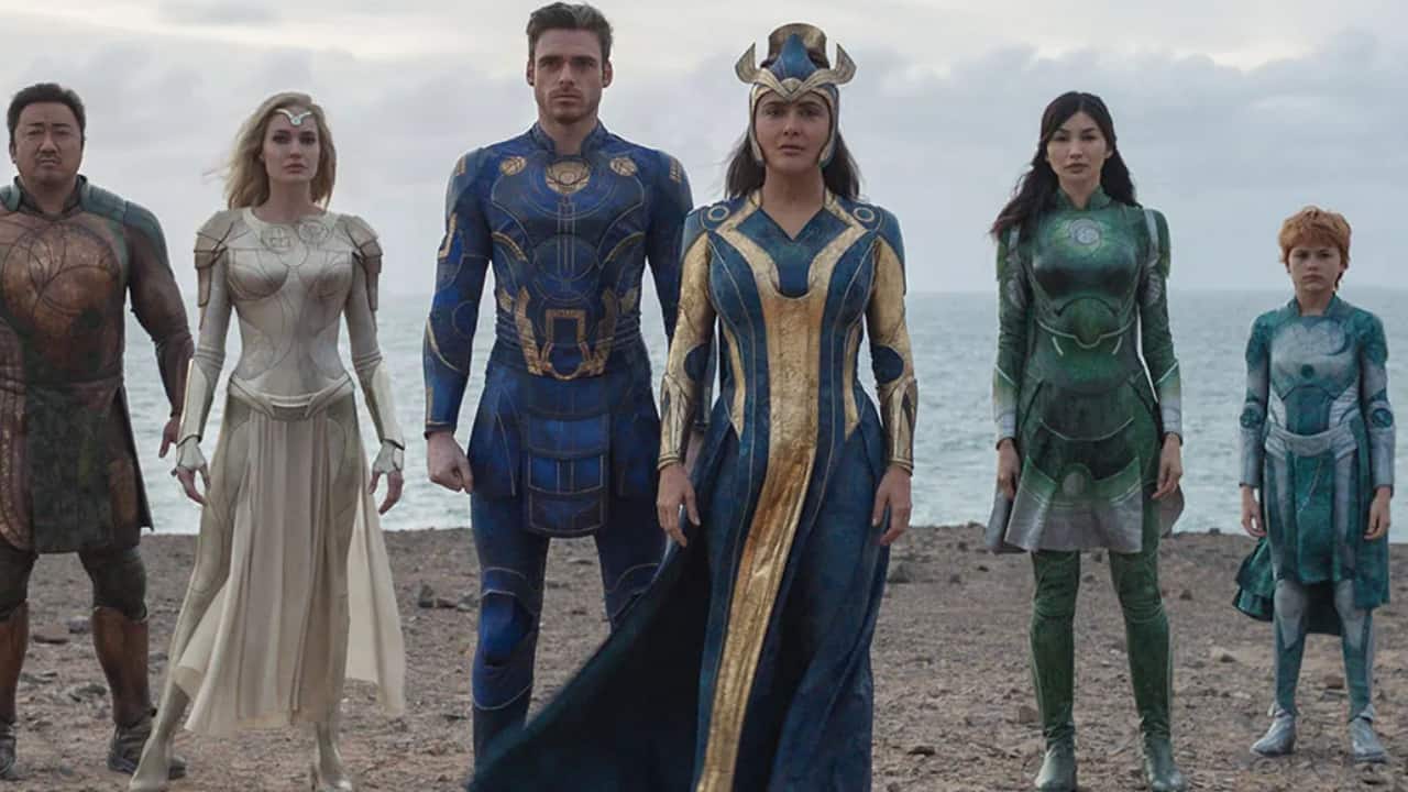 Eternals (2021) Thena, Sersi, and Makkari led with courage and wisdom in Chloé Zhao's Eternals. The film introduced a diverse cast of heroes. These heroines demonstrated that real strength comes from defending humanity by striking a balance between godlike strength and compassion. 