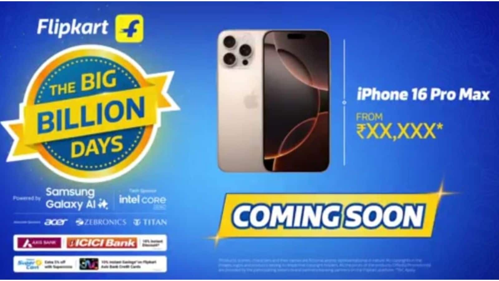 iPhone 16 Pro Max under Rs 1 lakh during Big Billion Days? Flipkart’s latest teaser sparks buzz