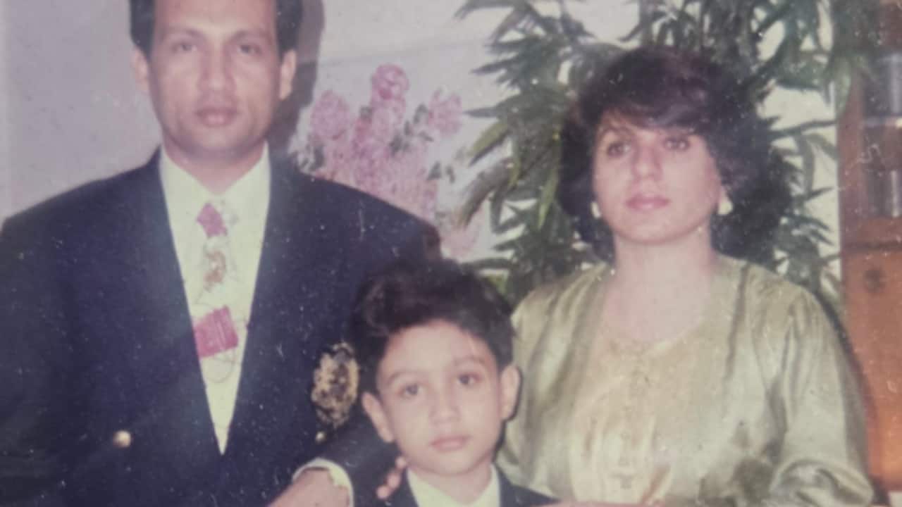 Shekhar Suman shares an old family pic with his wife and their elder son, writing: