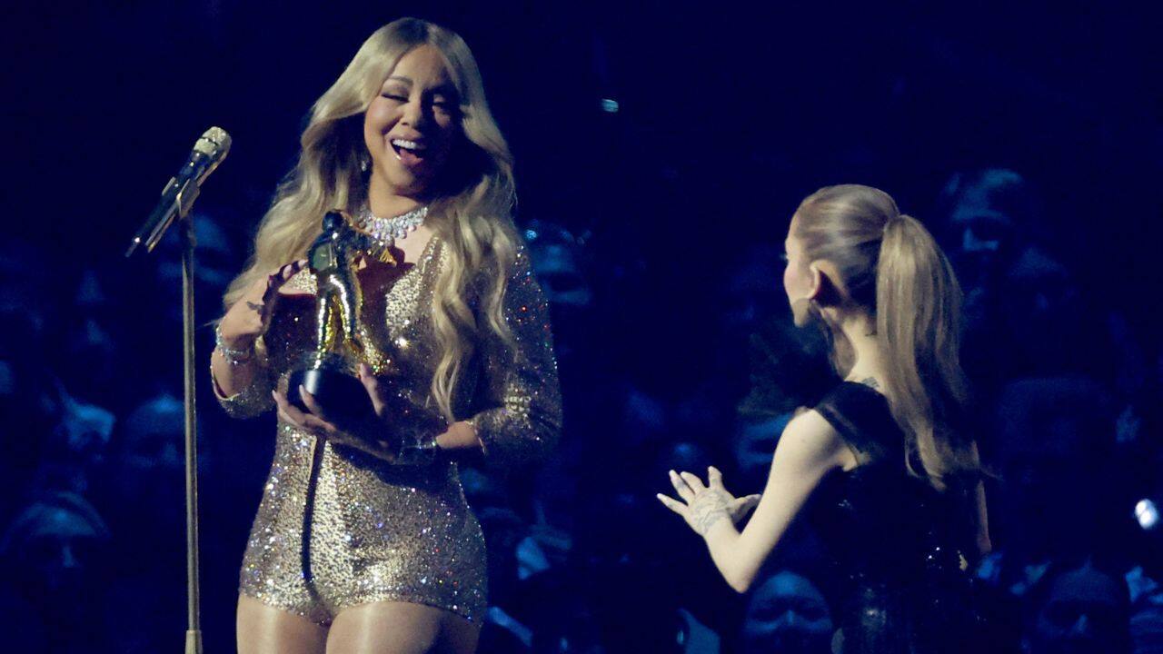 Mariah Carey receives her first VMA Mariah Carey has officially received her first-ever MTV Video Music Award on Sunday night. The Grammy-winning superstar singer was honoured with the Video Vanguard Award. The singer has been nominated for eight VMAs over the years but this marks the first time she had won any. (Image Credit: Reuters)
