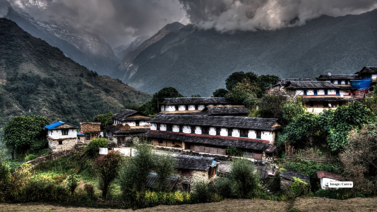 5. Ghandruk, Nepal – Mountain Magic Nestled in the Annapurna range, Ghandruk offers sweeping Himalayan views, traditional Gurung culture, and trekking trails that feel untouched by time. Every sunrise here paints a masterpiece over snow-capped peaks.(Image: Canva)