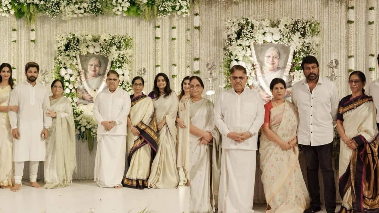 Chiranjeevi, Allu Arjun attend Allu Kanakaratnam’s pedda karma ceremony