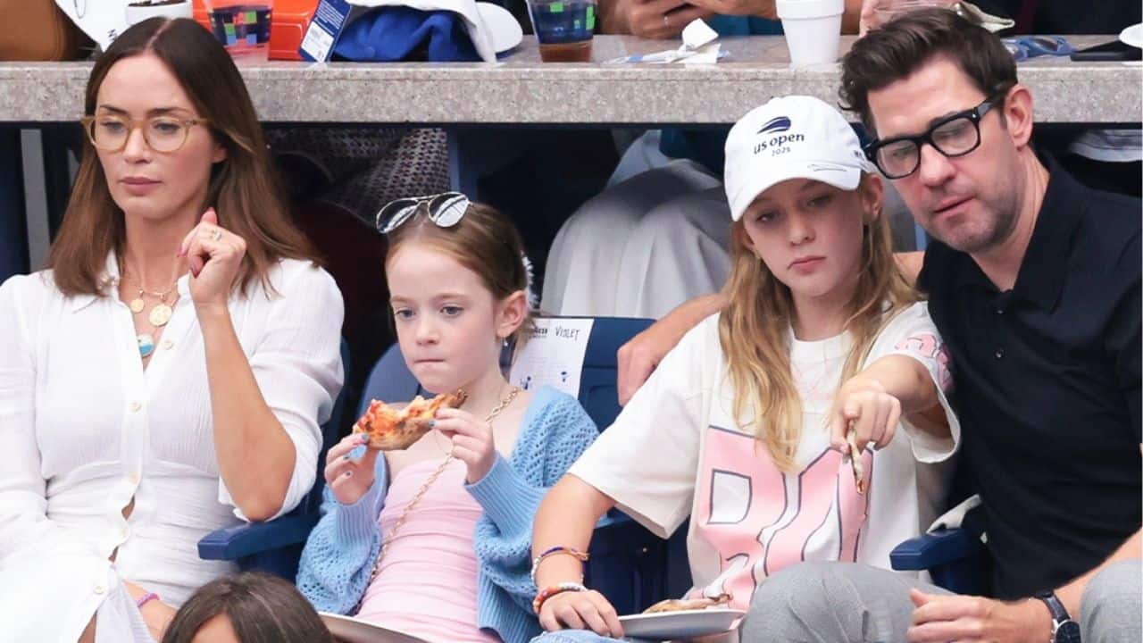 John Krasinski and Emily Blunt make sweet family outing to 2025 US Open with daughters Hazel and Violet