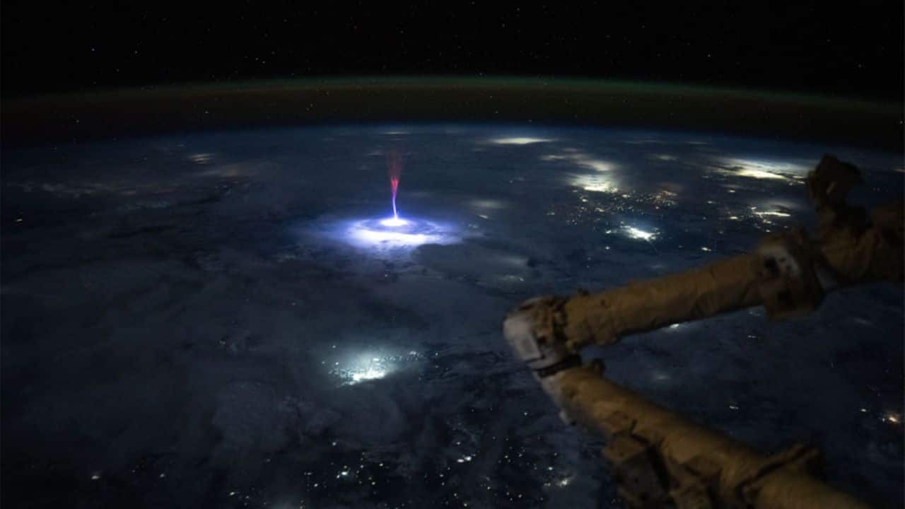 NASA's picture of the day, September 9: Gigantic red 'jet lightning' spotted from space above Earth