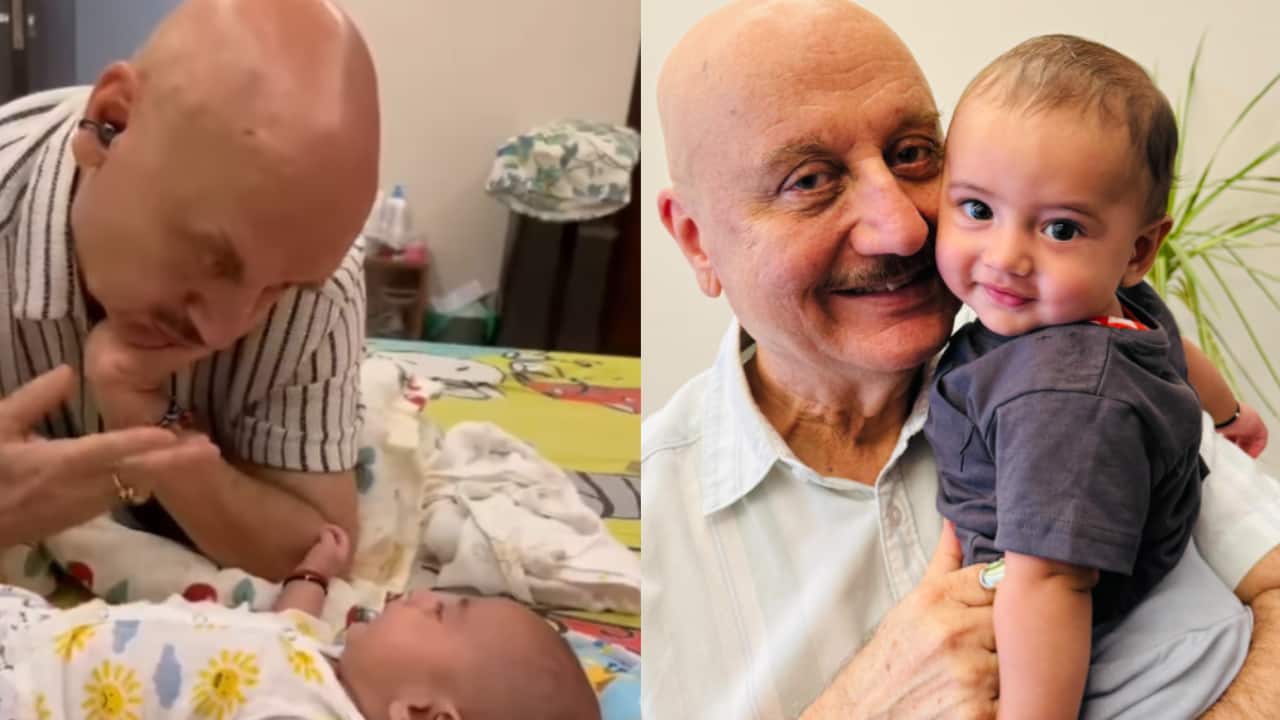 Anupam Kher introduces his grandnephew Nirvair in adorable video, watch