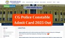 CG Police Constable Admit Card 2025 Released at vyapamcg.cgstate.gov.in; direct link here