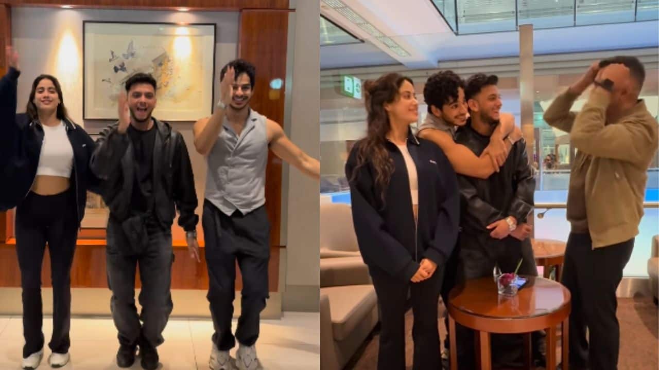 Janhvi Kapoor, Ishaan Khatter and Vishal Jethwa add fun to the Bijuriyaa song in a BTS video from Homebound set: Watch