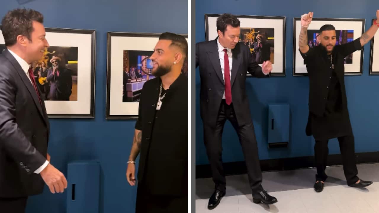 Karan Aujla makes appearance on Jimmy Fallon's 'Tonight Show', teaches him some bhangra moves