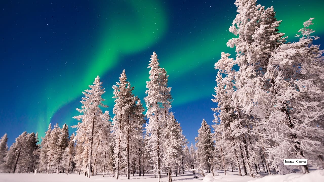 2. Lapland, Finland – A Winter Wonderland Lapland is the ultimate fairy-tale destination. Picture cozy glass igloos, snowy forests, and frozen lakes under a dancing aurora. Beyond the spectacle, Lapland is perfect for slow travel, wellness escapes, and serene reflection. It’s not just a trip—it’s a rejuvenating winter experience. (Image: Canva)2. Lapland, Finland – A Winter Wonderland Lapland is the ultimate fairy-tale destination. Picture cozy glass igloos, snowy forests, and frozen lakes under a dancing aurora. Beyond the spectacle, Lapland is perfect for slow travel, wellness escapes, and serene reflection. It’s not just a trip—it’s a rejuvenating winter experience. (Image: Canva)