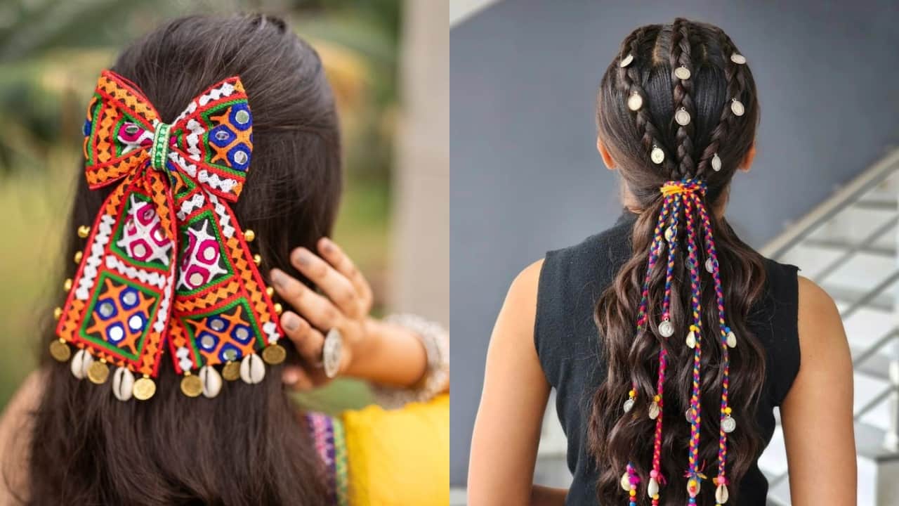 9 Pinterest-inspired hair accessories to style your Garba night look: From multi-coloured bows to braids, more