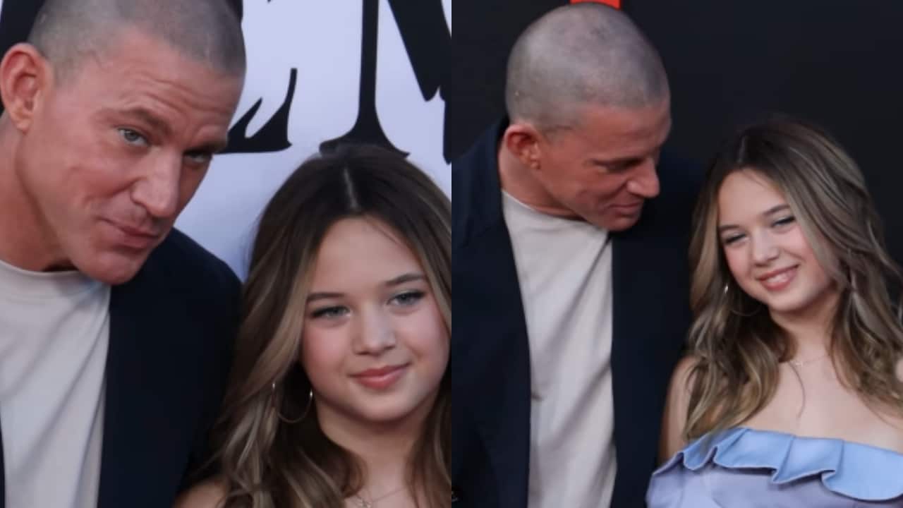 Channing Tatum brings his 12-year old daughter Everly to Demon Slayer premiere