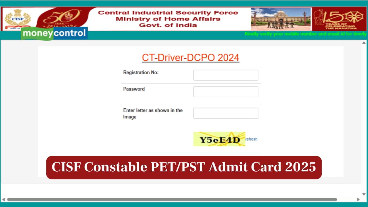 CISF Constable PET PST Admit Card 2025 Out at cisfrectt.cisf.gov.in; direct link here