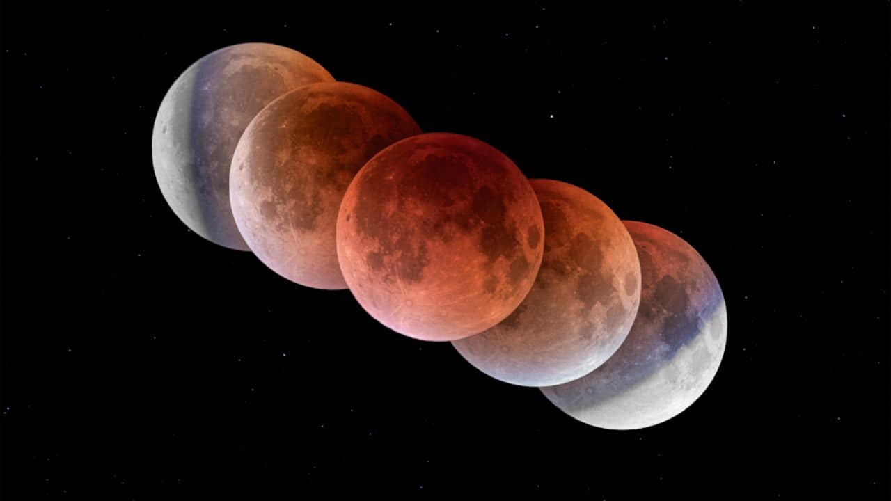 Earth’s Umbra creates rare blue hue in stunning Blood Moon eclipse, NASA reveals image