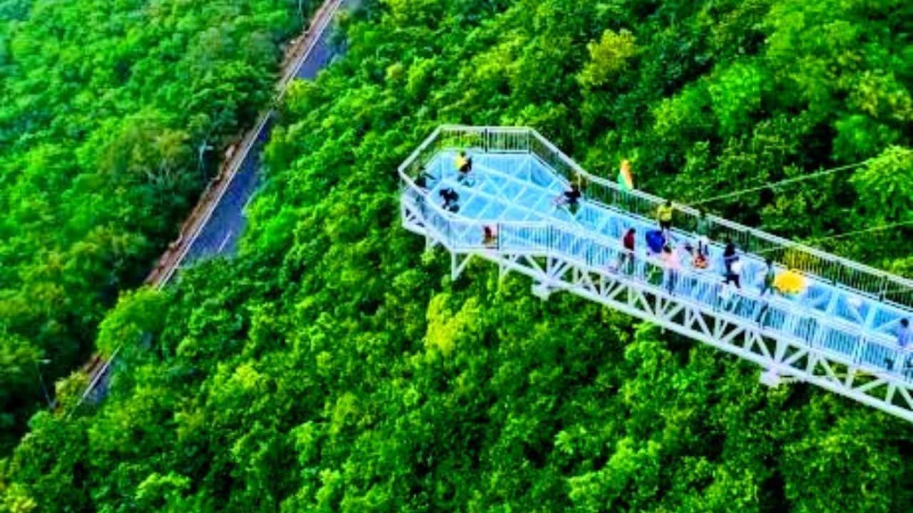 This ambitious project is the result of a collaboration between SSM Shipping & Logistics (Vizag), Bharat Mata Ventures (Kerala) creators of the Vagamon Glass Bridge and the Visakhapatnam Metropolitan Region Development Authority (VMRDA). (Photo: X) This ambitious project is the result of a collaboration between SSM Shipping & Logistics (Vizag), Bharat Mata Ventures (Kerala) creators of the Vagamon Glass Bridge and the Visakhapatnam Metropolitan Region Development Authority (VMRDA). (Photo: X)