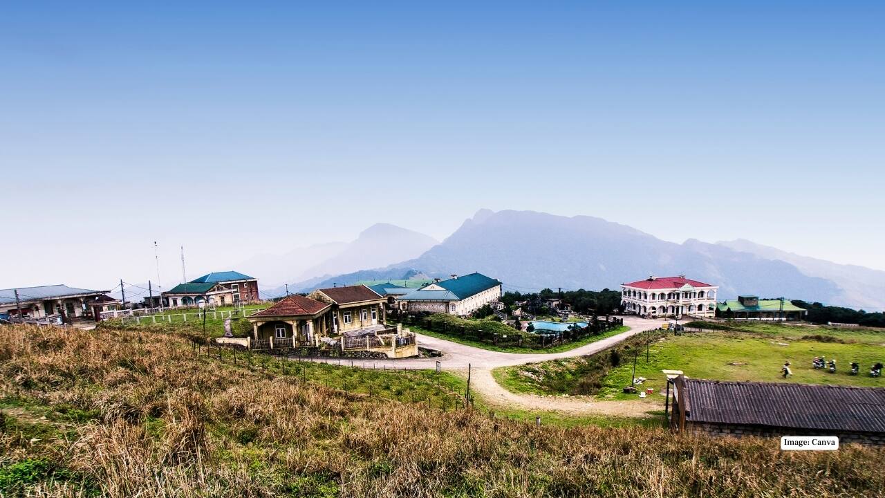 French village in Mau Son Mountain, Vietnam