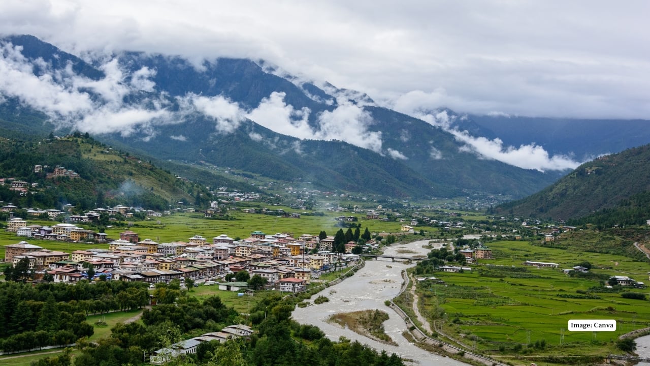 Paro The picturesque town in Bhutan is a beauty to the Indian tourists with monasteries, hiking paths and a serene atmosphere. The Paro is still a favourite destination among travellers who want a brief and nature-filled vacation out of India. (Image: Canva)