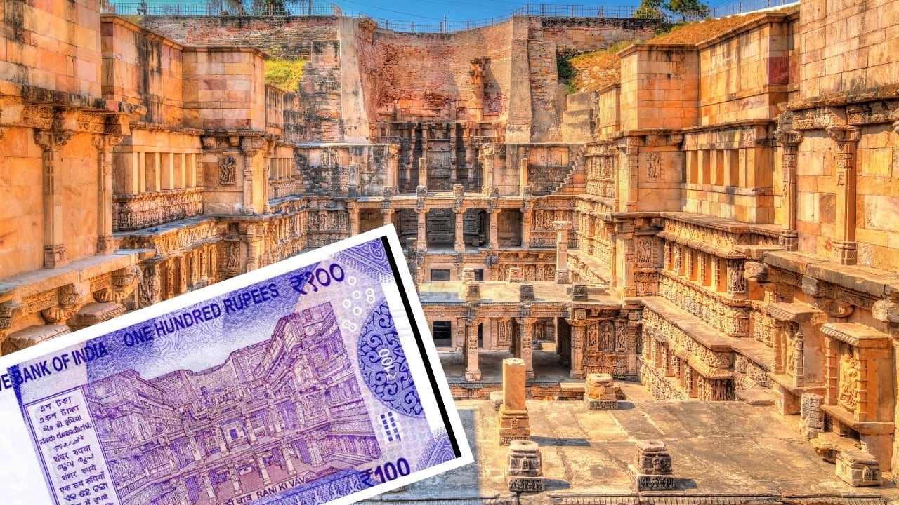 On the ₹100 note, Rani ki Vav showcases the grandeur of Gujarat’s stepwell architecture.