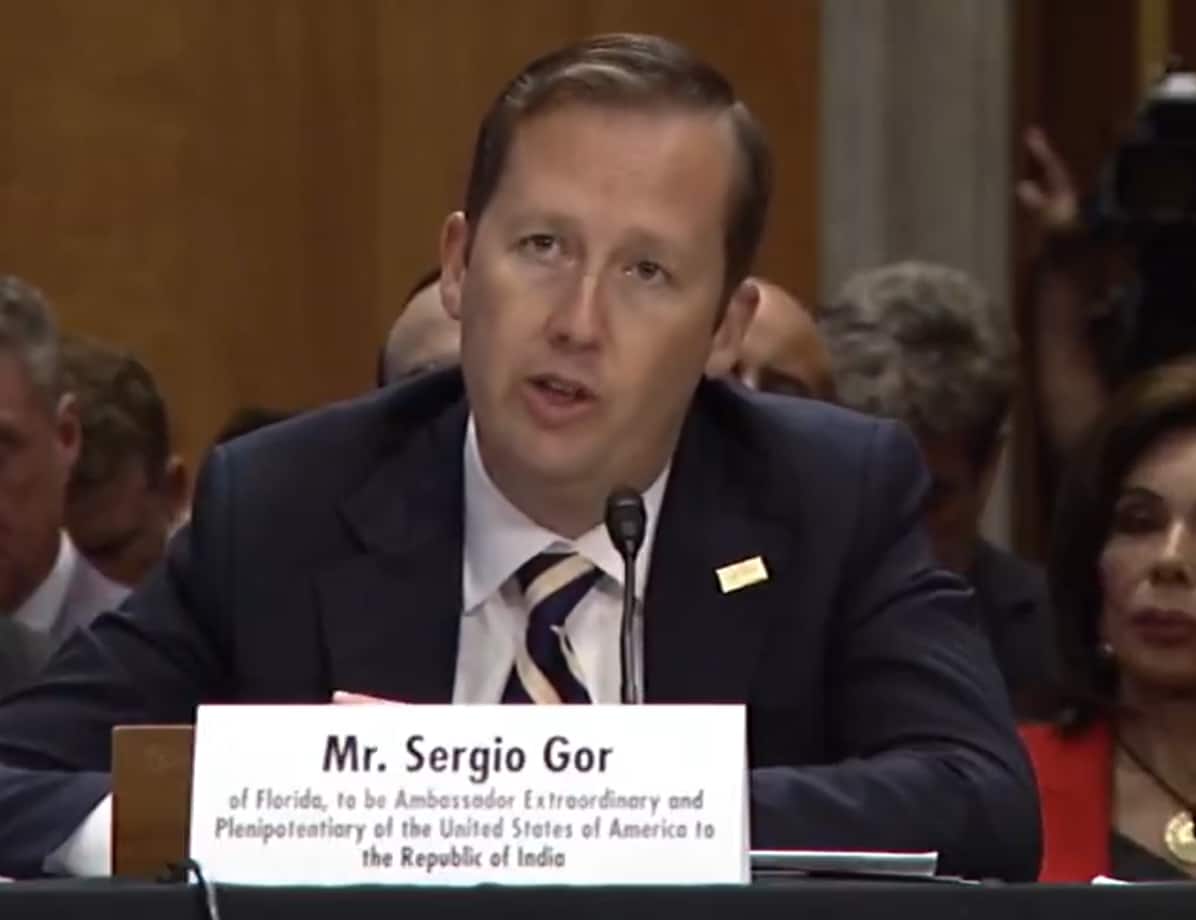 US Senate confirms Sergio Gor as next ambassador to India