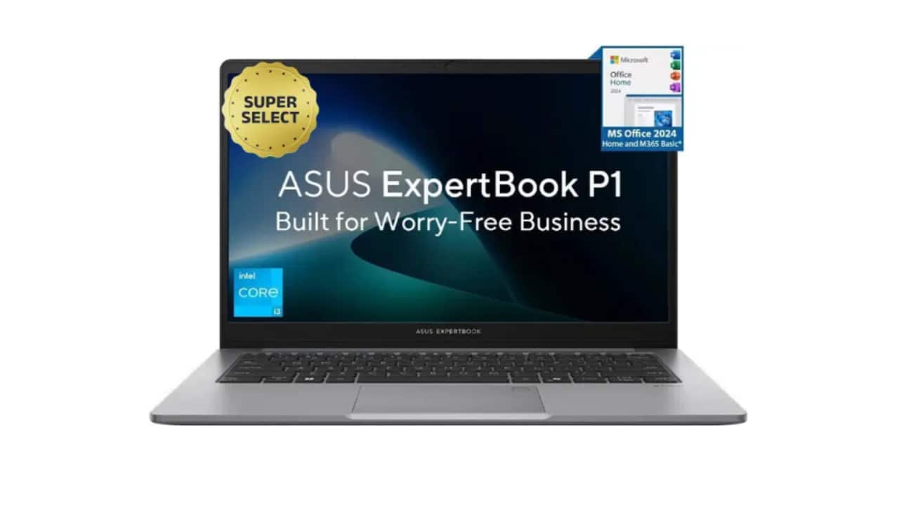 ASUS Expertbook P1 (Intel Core i3 13th Gen 1315U) 16GB DDR5 RAM, 512GB SSD, Windows 11 Home, 14-inch Display, Microsoft Office Home 2024 (Lifetime) BBD Price: Rs 36,990 (50% off)